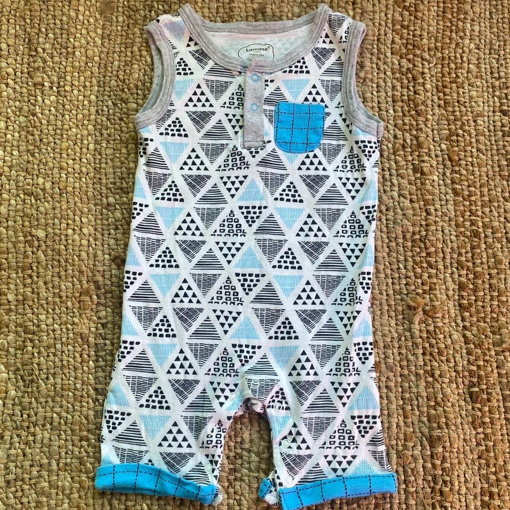 Lamaze Organic Cotton Sleeveless Romper - 12M